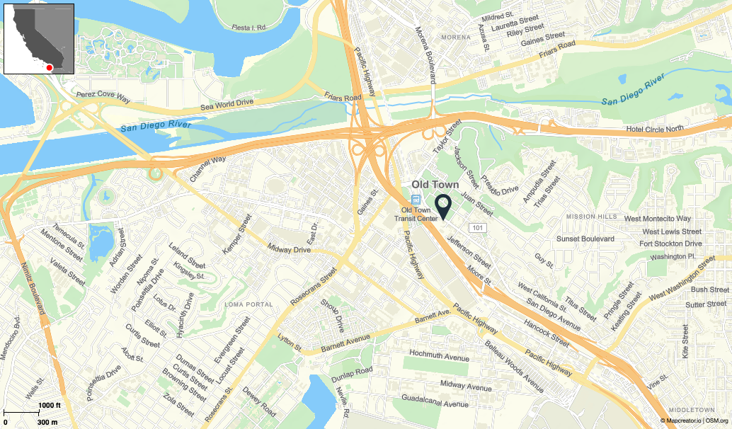 How often should you get a haircut: the map to K Lawrence Barbershop in Old Town San Diego